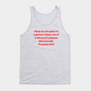 Bible Verse Proverbs 19:21 Tank Top